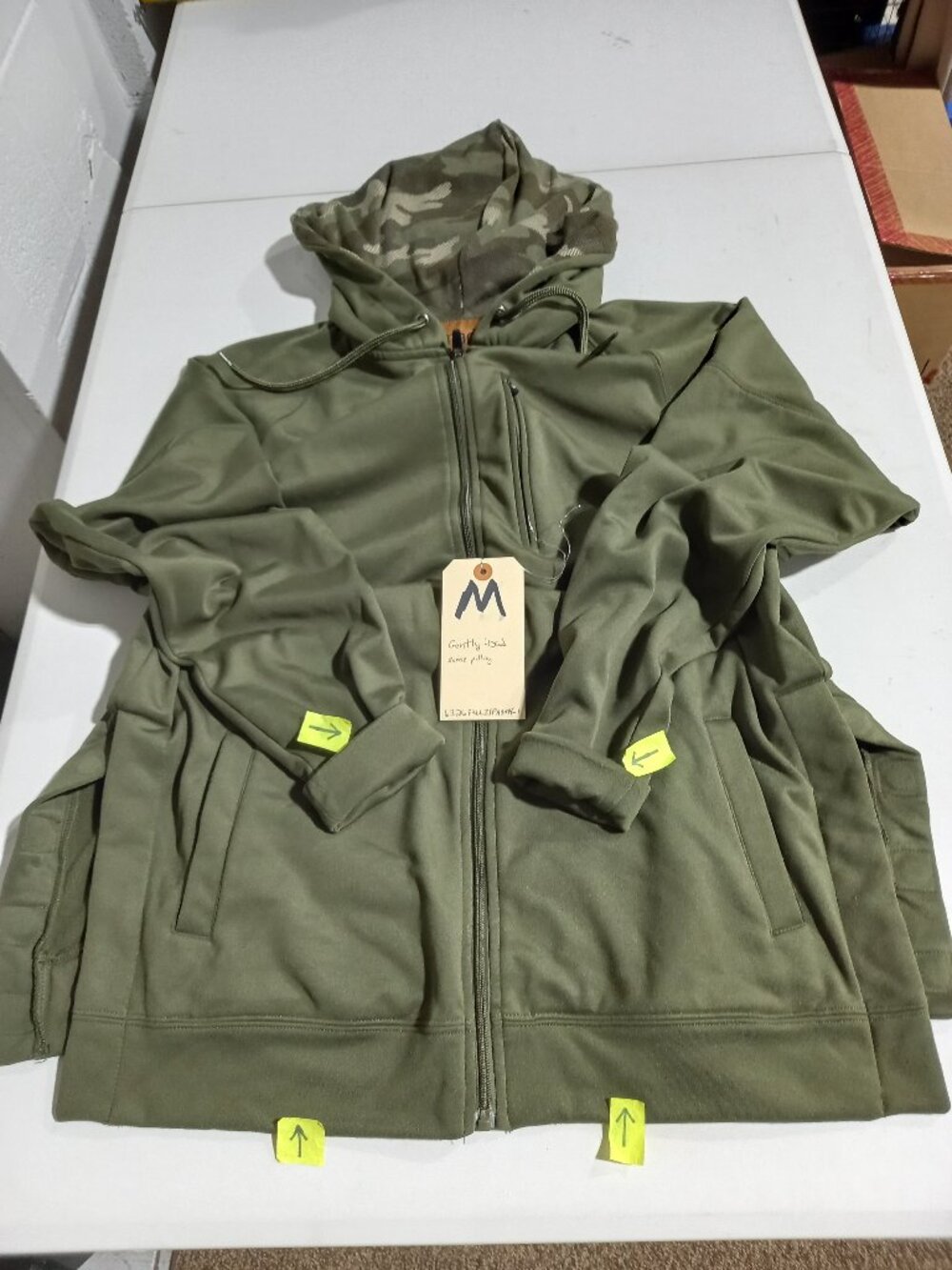 Premium Performance Full Zip Hoodie w/magnetic sides - Olive Green | Medium - Picture 5 of 9